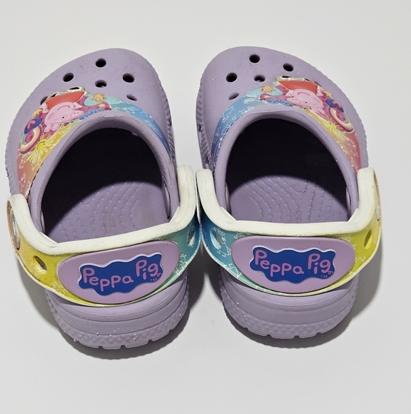 Peppa Pig Crocs Purple Baby Toddler Girl Size 4 Unisex-Child Classic PeppaPig - Picture 5 of 9